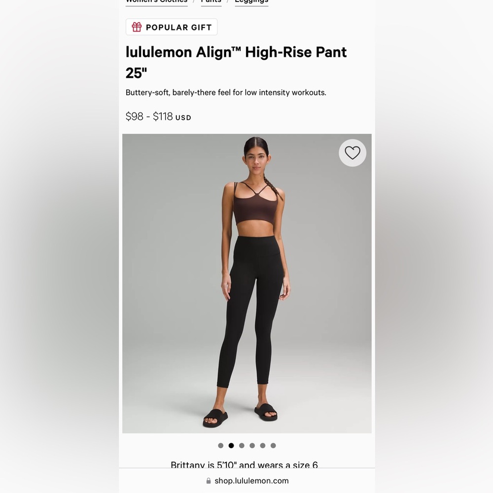 NWT Lululemon Align HR Pant 25”